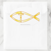 キリスト教記号 楕円形シール (バッグ)