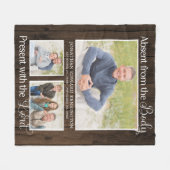 キリスト教記念写真追悼の記念 フリースブランケット (正面(横))