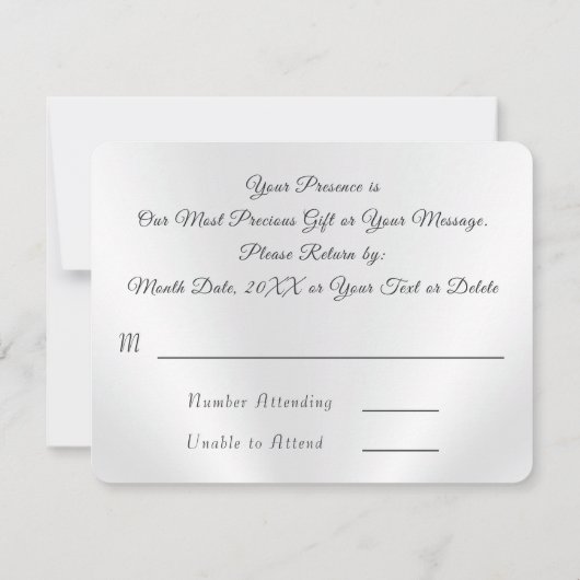 キリスト教記念日結婚または応答カード 招待状 (裏面)