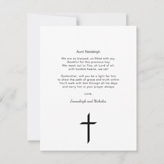 キリスト教詩を読んで天に昇る 招待状 (裏面)