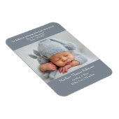 キリスト教誕生発表カード – グレー&ホワイト マグネット (右側)