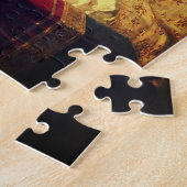 キリスト教読の女性の中世の絵画聖書 ジグソーパズル (側面)