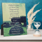 キリスト教賛美歌の約束に立ち向かう フォトプラーク (側面)