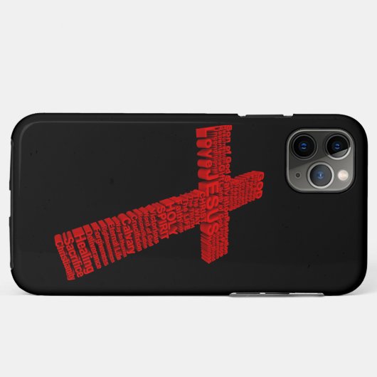 キリスト教赤十字コラージュ,信仰で結成 Case-Mate iPhoneケース (裏面(横))