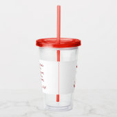 キリスト教赤十字タイポグラフィと聖書聖句 アクリルタンブラー (右)