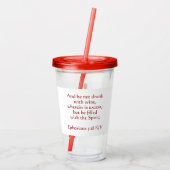 キリスト教赤十字タイポグラフィと聖書聖句 アクリルタンブラー (裏面)