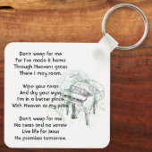 キリスト教追悼写真 祈り ピアノ 奏者 キーホルダー (裏面)