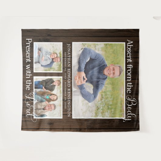 キリスト教追悼式写真メモリアル タペストリー (正面(横))