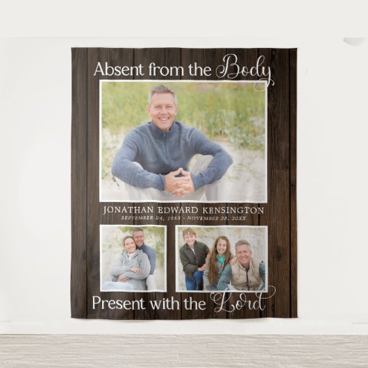 キリスト教追悼式写真メモリアル タペストリー (正面)