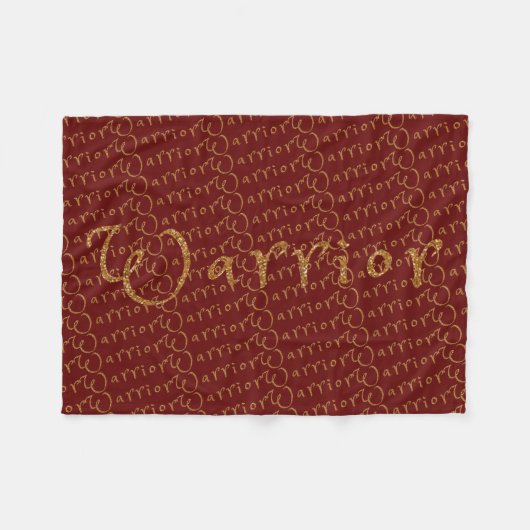 キリスト教預言戦士祈りの言葉 フリースブランケット (正面(横))