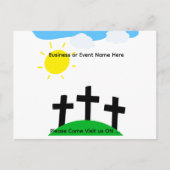 キリスト教風 SAVE THE DATE 案内ポストカード (正面)