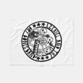 キリスト教骨格エゼキエルとドライボーンバンド聖書 フリースブランケット (正面(横))