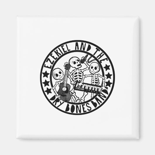 キリスト教骨格エゼキエルとドライボーンバンド聖書 マグネット (正面)