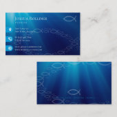 キリスト教魚の記号|ブルービジ感動的ネス 名刺 (正面/裏面)