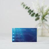 キリスト教魚の記号|ブルービジ感動的ネス 名刺 (スタンド正面)