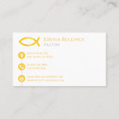 キリスト教魚の記号|感動的| 名刺 (裏面)