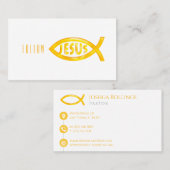 キリスト教魚の記号|感動的| 名刺 (正面/裏面)