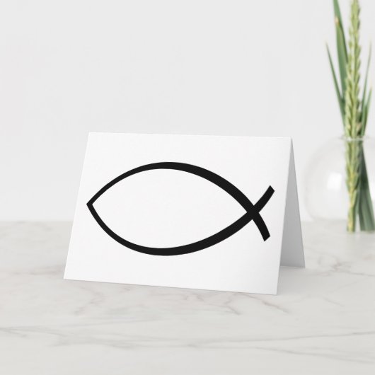 キリスト教魚（イチス）の記号 カード (正面)