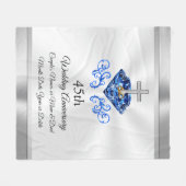 キリスト教45結婚周年記念贈与アイディア フリースブランケット (正面(横))