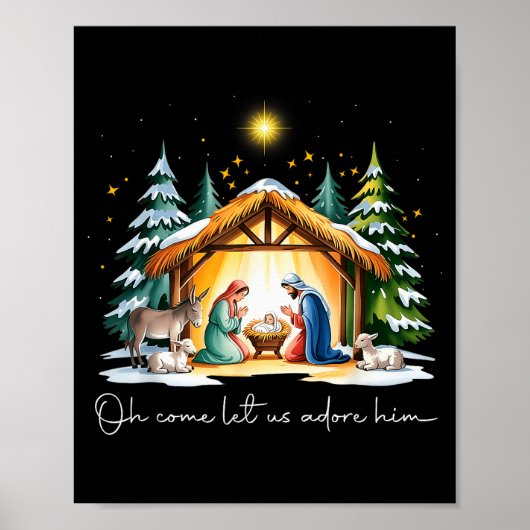 キリスト教 おもしろクリスマス イエス・キリスト さあ 拝みにきて ポスター (正面)