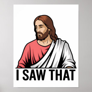 キリスト教 イエスが見てるよ、見ちゃったよJesus ポスター