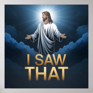 キリスト教 イエスが見てるよ、見ちゃったよJesus ポスター