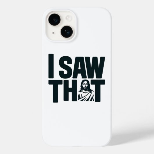 キリスト教　イエスが見てるよ、見ちゃったよJesus Case-Mate iPhoneケース (裏面)