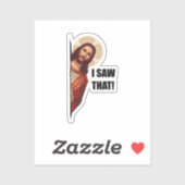 キリスト教 イエス様が見てるよ、見ちゃったよJesus シール (シート)