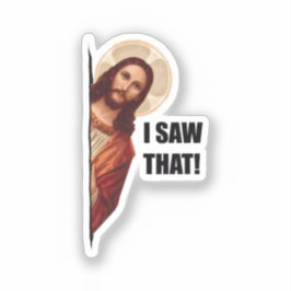 キリスト教 イエス様が見てるよ、見ちゃったよJesus シール