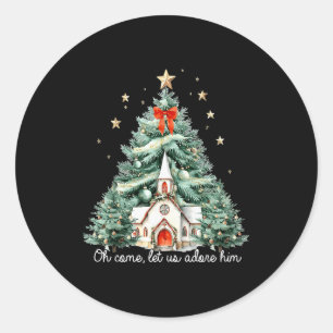 キリスト教 イエス様を崇拝しよう クリスマス ラウンドシール
