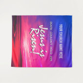 キリスト教 イエス・キリストは復活した 教会 イースター タペストリー (正面(横))