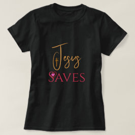 キリスト教 イエス キリスト 救世主 十字架 ハート Tシャツ