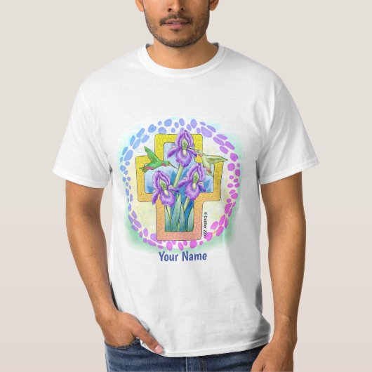キリスト教 イリス 十字架 Tシャツ (正面)
