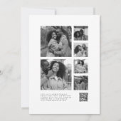 キリスト教　オールインワン　ウェディング　ＱＲコード　写真コラージュ 招待状 (裏面)