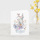 キリスト教《キリスト教》洗礼式や命名式のベビーシャワー奉納カード カード (黄色い花)