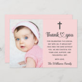 キリスト教《キリスト教》洗礼式や命名式バプテスマ共産主義 サンキューカード (正面/裏面)