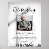 キリスト教 十字架 生命の祝祭 写真 葬儀 ポスター (正面)