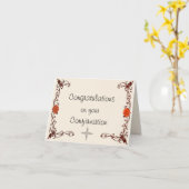 キリスト教 堅信礼 お祝いカード カード (黄色い花)