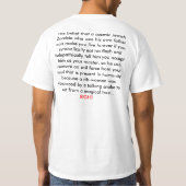 キリスト教、壊れ目はおろすそれ私達はか。 Tシャツ (裏面)