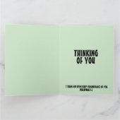 キリスト教 女の子と猫のグリーティングカード カード (内部)