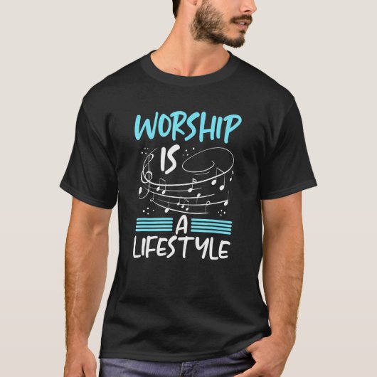 キリスト教 崇拝はライフスタイル ミュージックノート C Tシャツ (正面)