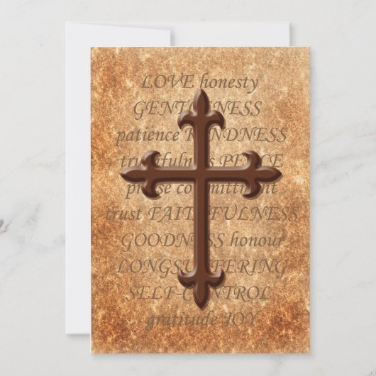 キリスト教 年老いた鉄十字 結婚式招待状 招待状 (正面)