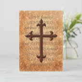 キリスト教 年老いた鉄十字 結婚式招待状 招待状 (スタンド正面)