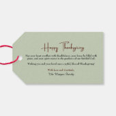 キリスト教 感謝祭 | 個人 家族 ネーム ギフトタグ (裏面横)