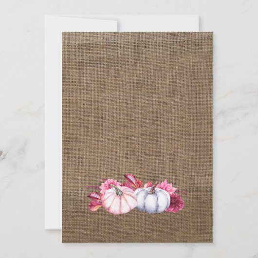 《キリスト教》洗礼式や命名式と秋の最初の誕生日パーティー 招待状 (裏面)