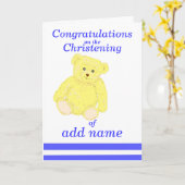 《キリスト教》洗礼式や命名式のお祝いカード男の子の名前の前部 カード (黄色い花)