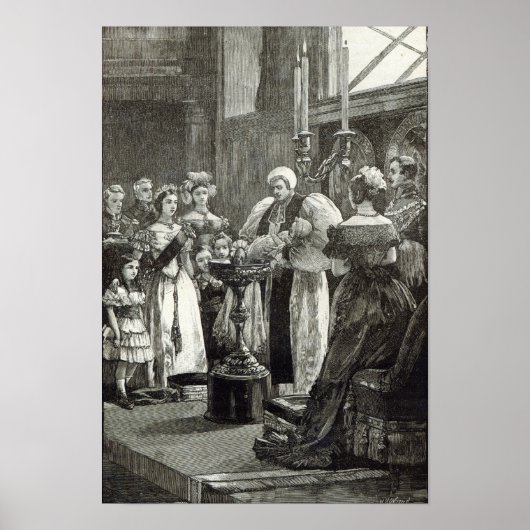 《キリスト教》洗礼式や命名式のプリンセスルイーズ ポスター (正面)