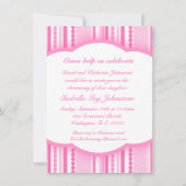 《キリスト教》洗礼式や命名式の女の子の写真の案内 招待状 (裏面)