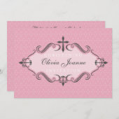 《キリスト教》洗礼式や命名式の招待:: viva 8L 招待状 (正面/裏面)