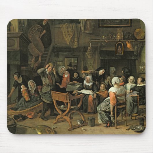 《キリスト教》洗礼式や命名式の饗宴1668年 マウスパッド (正面)